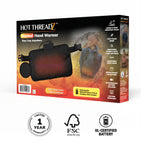 Hot Threadz Heated Hand Warmer 3 Heat Settings Water-Resistant Nylon Rechargeable Battery Black