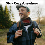 Hot Threadz Heated Neck Warmer 3 Heat Settings Polar Fleece & Arctic Plush Rechargeable Black