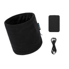 Hot Threadz Heated Neck Warmer 3 Heat Settings Polar Fleece & Arctic Plush Rechargeable Black