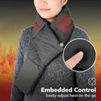 Hot Threadz Heated Scarf, Rechargeable, 3 Heat Settings, Water Resistant, Fleece Lined, Solid Pattern, Adult Unisex, Gray, One Size